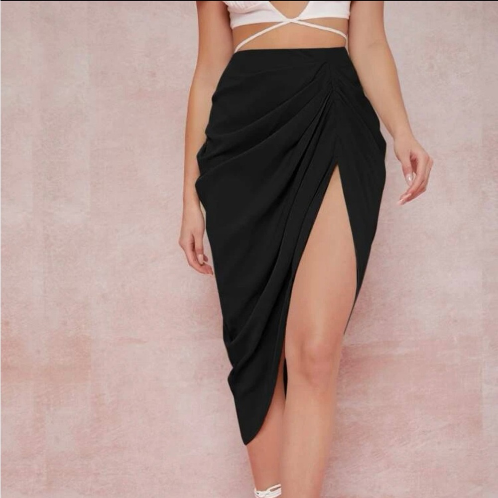 Black Asymmetrical skirt